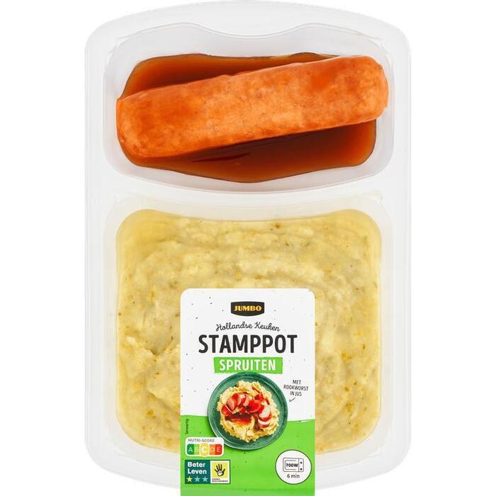Jumbo Stamppot Spruiten met Rookworst in Jus 500 g (500g)