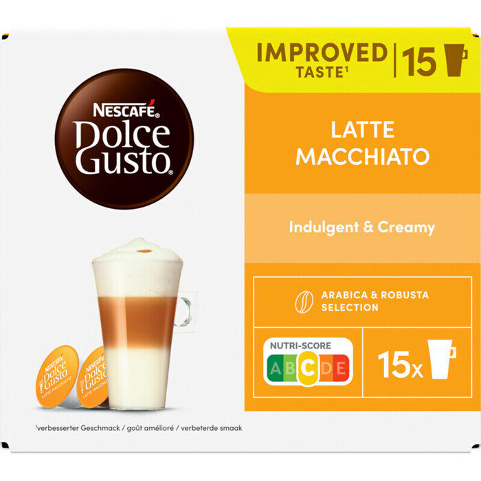 NESCAFE DOLCE GUSTO Gemalen Koffie Latte Macchiato 343.5 Gram 30 Capsules Doos (doos, 344g)