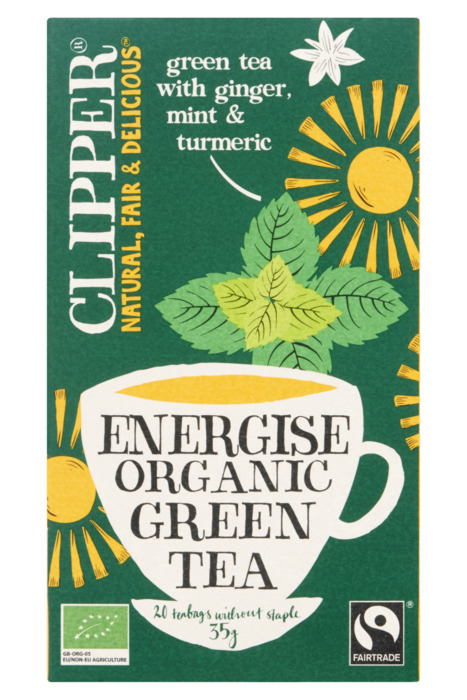 Clipper Groene energise thee bio (20 × 1.75g)