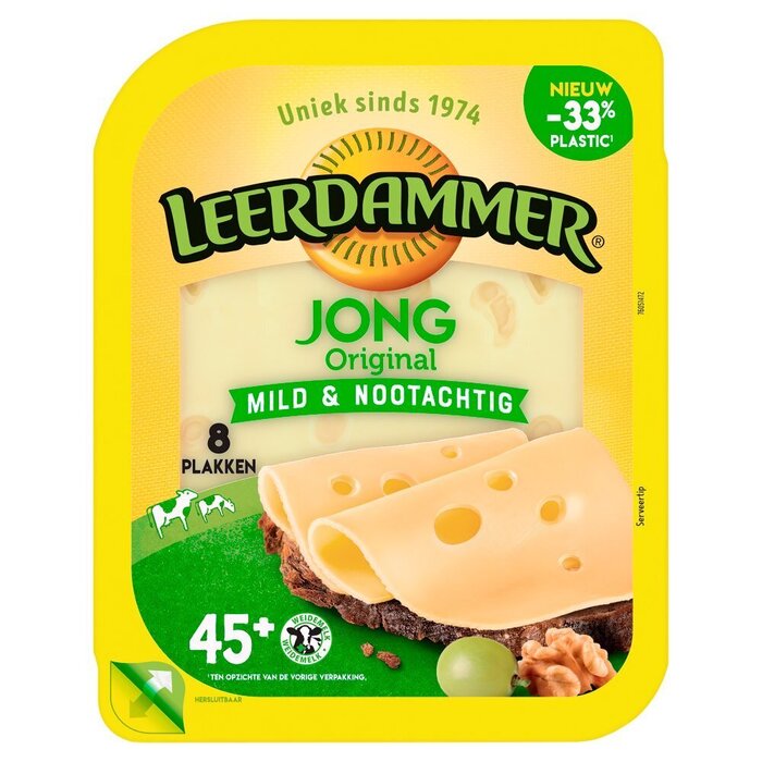 Leerdammer Jong Original plakken 160g (160g)