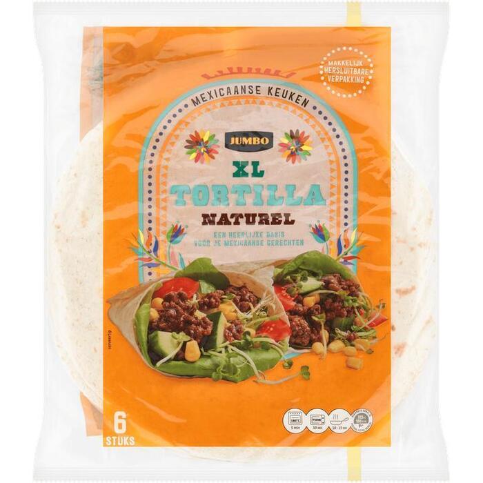 Jumbo XL Tortilla Naturel 6 Stuks 370g (370g)