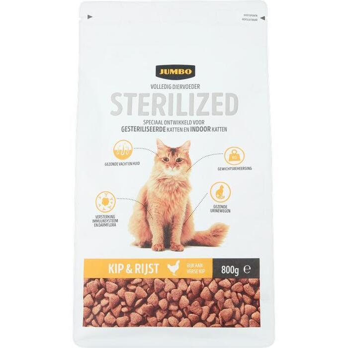 Jumbo Volledig Diervoeder Katten Gesteriliseerd Kip & Rijst 800 g (800g)