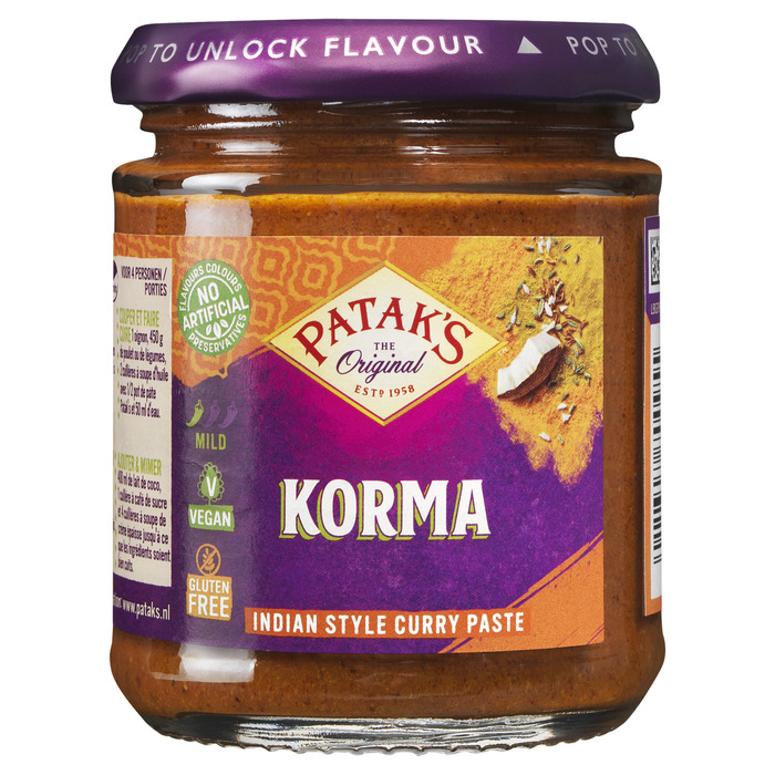 Patak's Original Korma Indiase Kruidenpasta 165g (Pot, 165g)