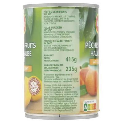 Halve perzikken op sap (blik, 415g)