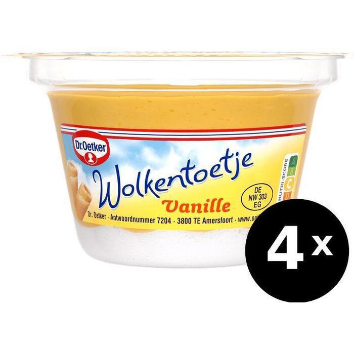 Dr Oetker Wolkentoetje vanille 4 x 125g (4 × 125g)