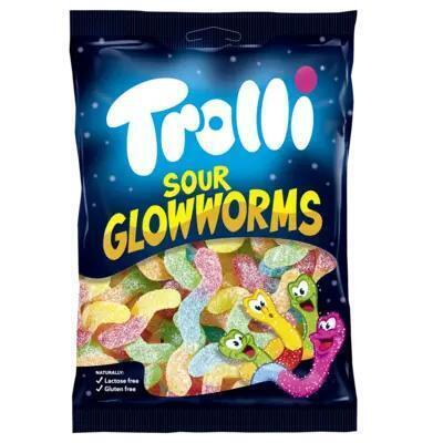 Trolli Zure gloeiwormen (200g)