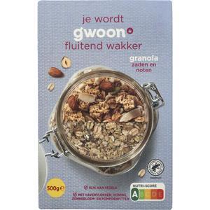 G'woon granola noten en zaden 500gr (500g)