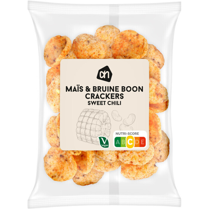 AH Maïs & bruine boon crackers sweet chili (50g)