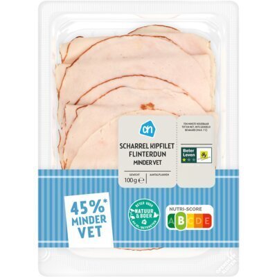 AH Scharrel kipfilet flinterdun minder vet (100g)