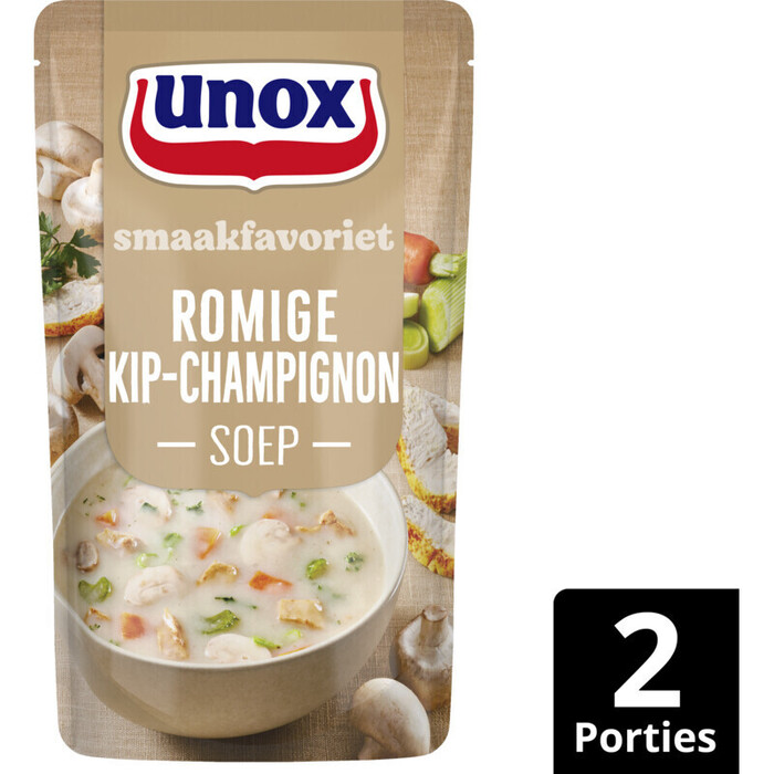 Unox Soep in zak kip champignonsoep (Zak, 0.57L)