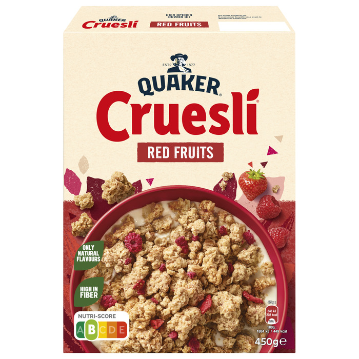 Quaker Cruesli Rood Fruit 450 gr (450g)