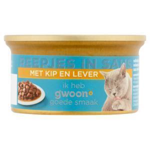 g'woon reepjes in saus met kip en lever 85 gram (85g)