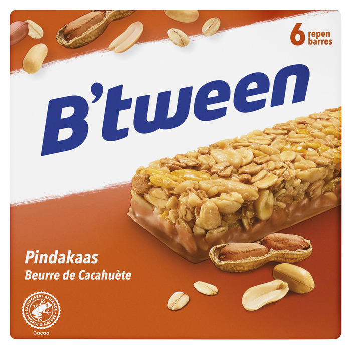 Hero B'tween Pinda & Pindakaas 6 x 25 g (Stuk, 6 × 25g)