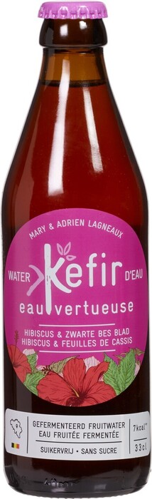 Waterkefir hibiscus zwarte bes (33cl)