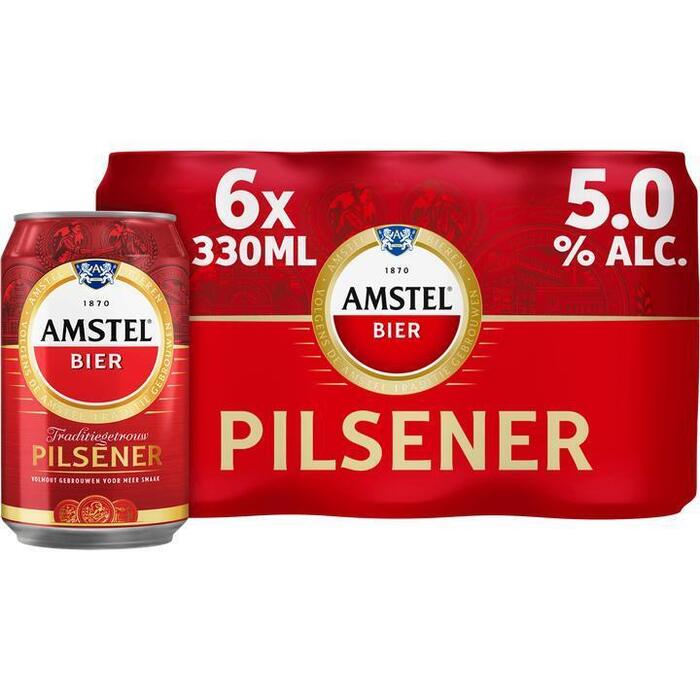 Amstel Pilsener Bier Blik 6 x 33 cl (6 × 33cl)