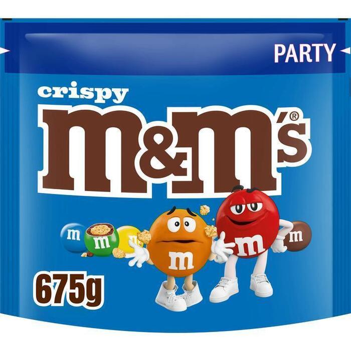 M&M'S Crispy melk chocolade snoepjes party (675g)