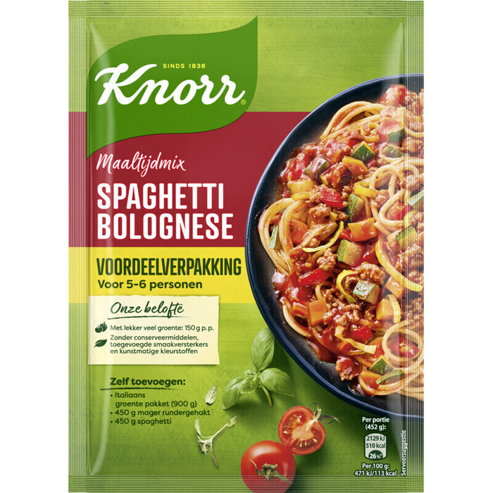 Knorr Maaltijdmix spaghetti bolognese (Zak, 90g)