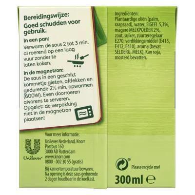 Saus voor Asperges (Pak, 30cl)