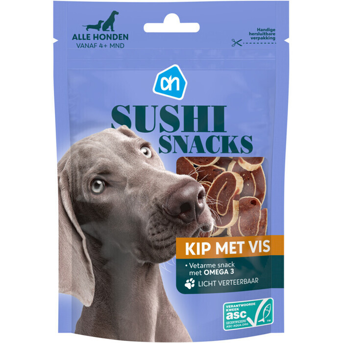 AH Sushi snacks kip met vis (100g)