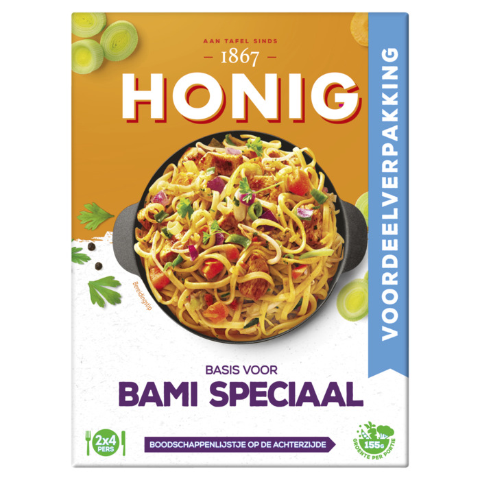 Honig Maaltijdmix voor Bami Speciaal Dubbelpak  2 x 37 g (74g)