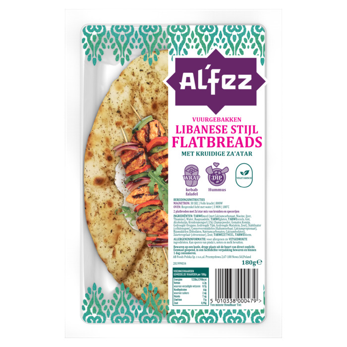 Al'Fez Libanese style flatbread za'atar (180g)