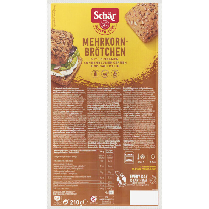 Schär Meergranenbroodjes glutenvrij (210g)