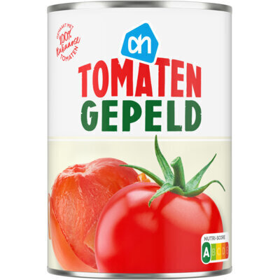 AH Biologisch, Gepelde Tomaten (blik, 400g)