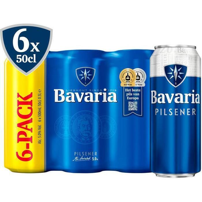 Bavaria Pilsener Blikken 6 x 500 ml (6 × 0.5L)