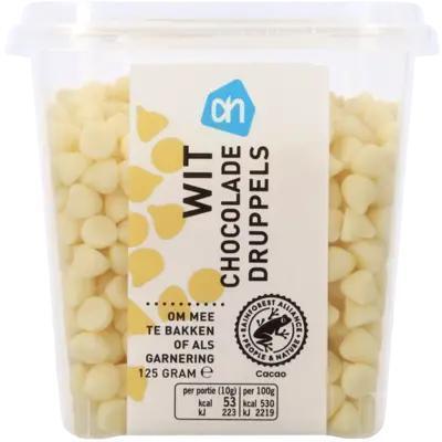 AH Witte chocolade druppels (125g)