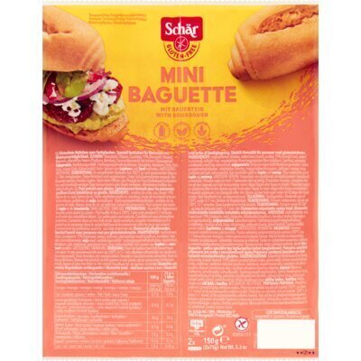 Schär Gluten Free Mini Baguette 2 x 75 g (Pak, 150g)
