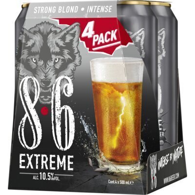 8.6 Extreme strong blond 4-pack (4 × 0.5L)