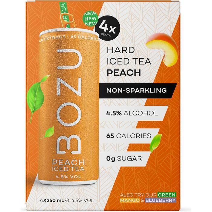 BOZU Iced Tea 4.5% 4-Pack 4X250ML (4 × 250ml)