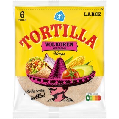 AH Tortilla wraps volkoren large (370g)