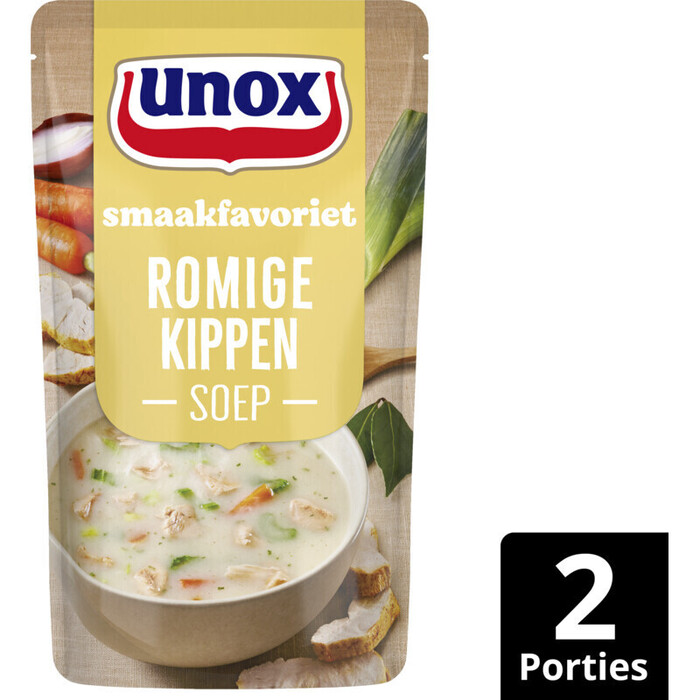 Unox Soep in zak romige kippensoep (Zak, 0.57L)