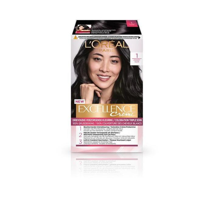 L'Oréal Excellence crème 1 zwart (172ml)