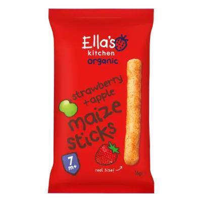 Ella's kitchen Melty sticks aardbei & appel 7m+ (16g)