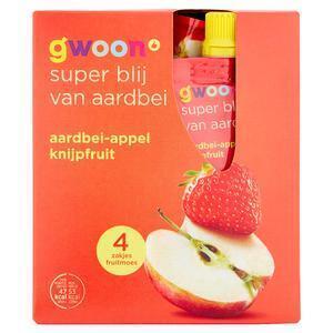 g'woon Knijpfruit appel-aardbei (360g)