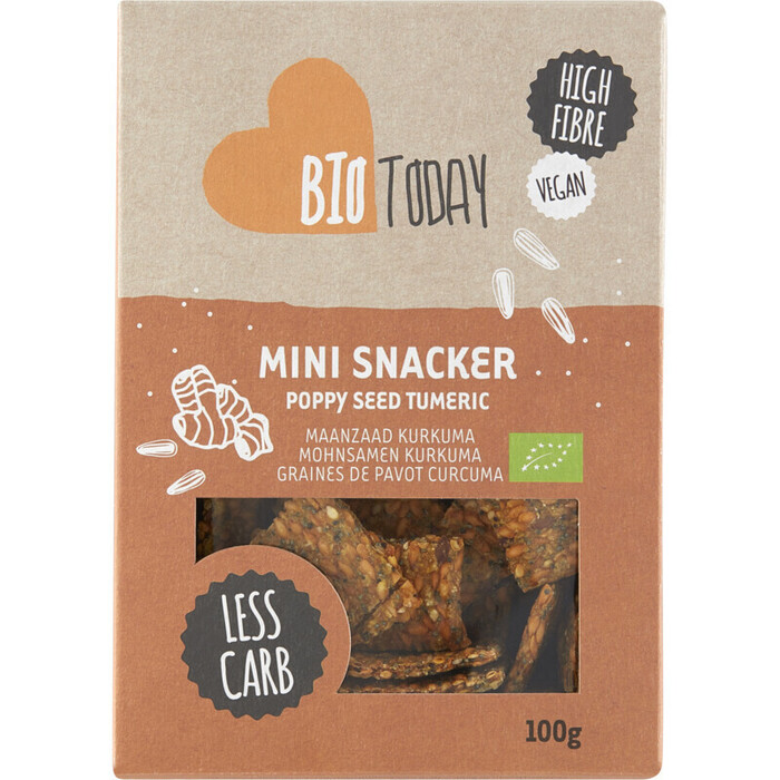 Bio Today Mini Snacker Maanzaad Kurkuma 100 g (100g)