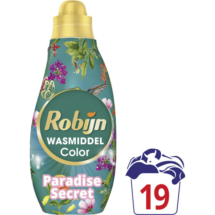 Robijn Wasmiddel klein & krachtig color paradise secret (0.66L)