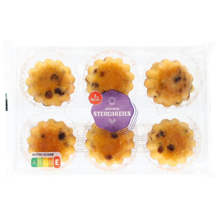 1 de Beste Stercakejes rozijnen 6 stuks (210g)