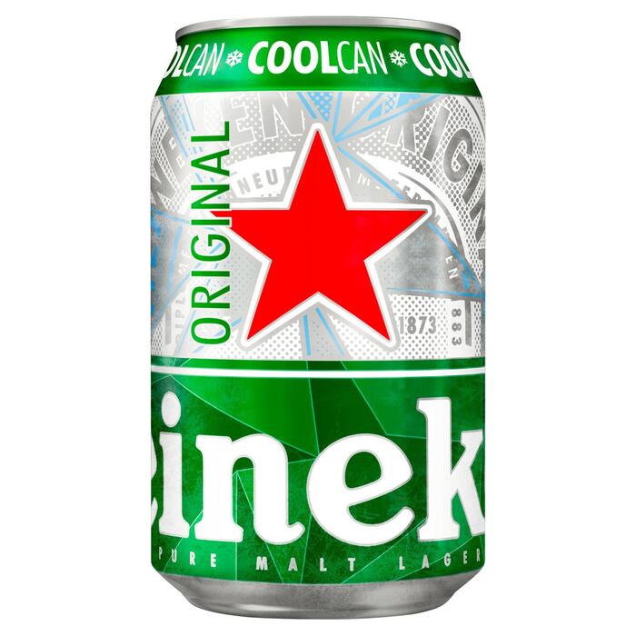 Heineken Premium Pilsener Coolcan Bier Blik 33 cl (Blik, 33cl)