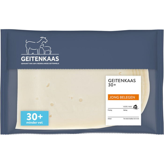 AH Geitenkaas jong belegen 30+ plakken (245g)