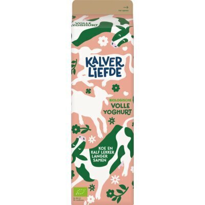 Kalverliefde Biologische volle yoghurt (1L)