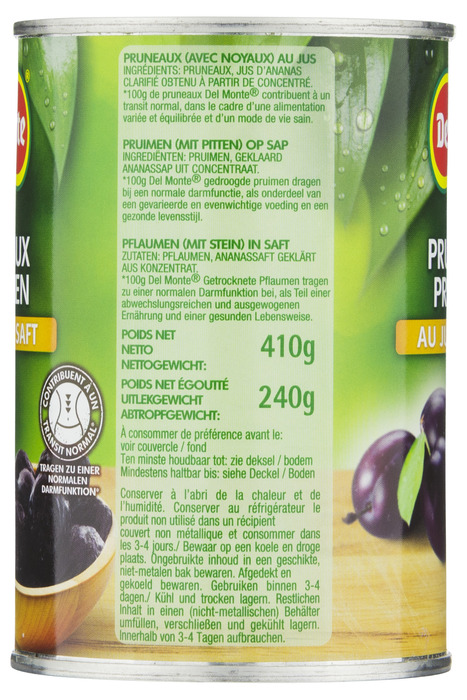Del Monte Pruimen op sap (410g)