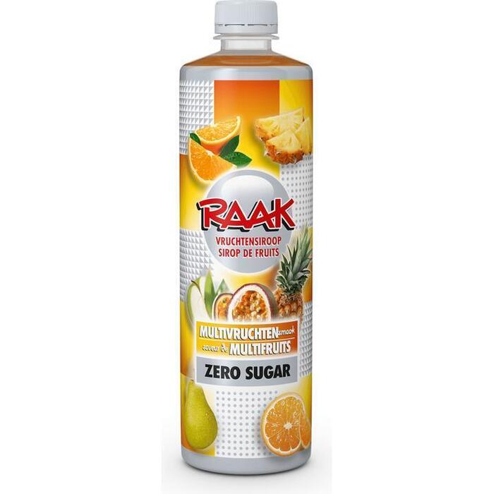 Raak Multivruchten vruchtensiroop zero sugar (rol, 0.75L)