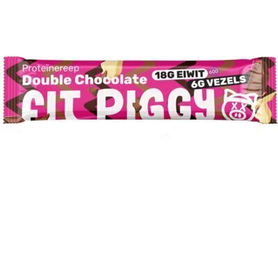 Fit Piggy Proteïnereep double chocolate (60g)