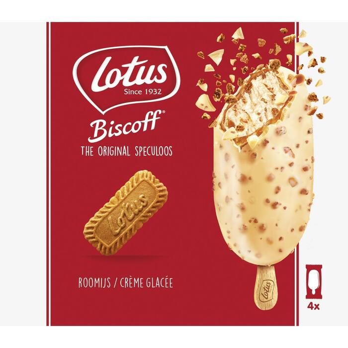 Lotus Biscoff speculoos witte chocola ijsstick (36cl)