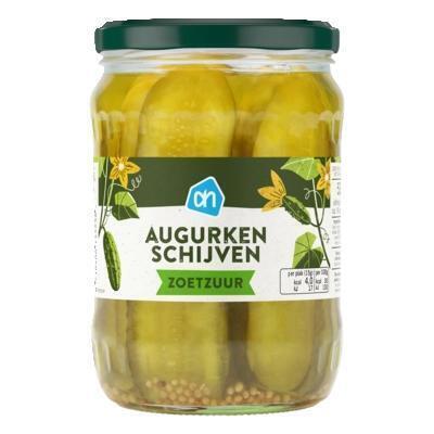 Augurkschijven zoetzuur (pot, 530g)