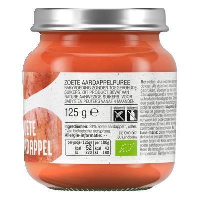 AH Biologisch Groentehapje zoete aardappel 4+ (125g)