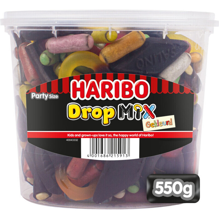 Gekleurde dropmix silo (550g)